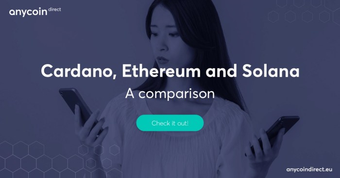 Perbandingan solana dengan cryptocurrency lain seperti ethereum dan cardano